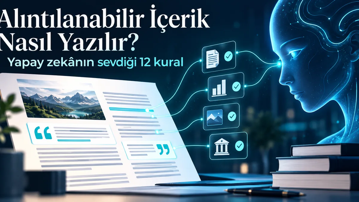 Alıntılanabilir İçerik Nasıl Yazılır? Yapay Zekânın 12 Kuralı