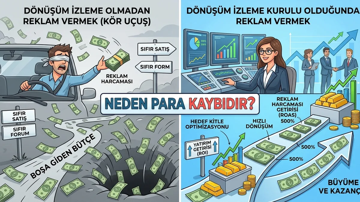 Dönüşüm İzleme Kurulmadan Reklam Vermek Neden Para Kaybıdır?