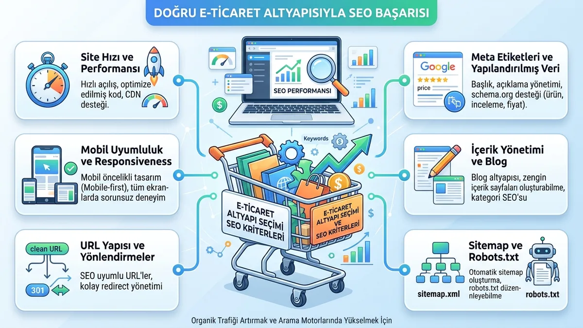 E-ticaret altyapısını seçerken SEO'da nelere bakmalı?