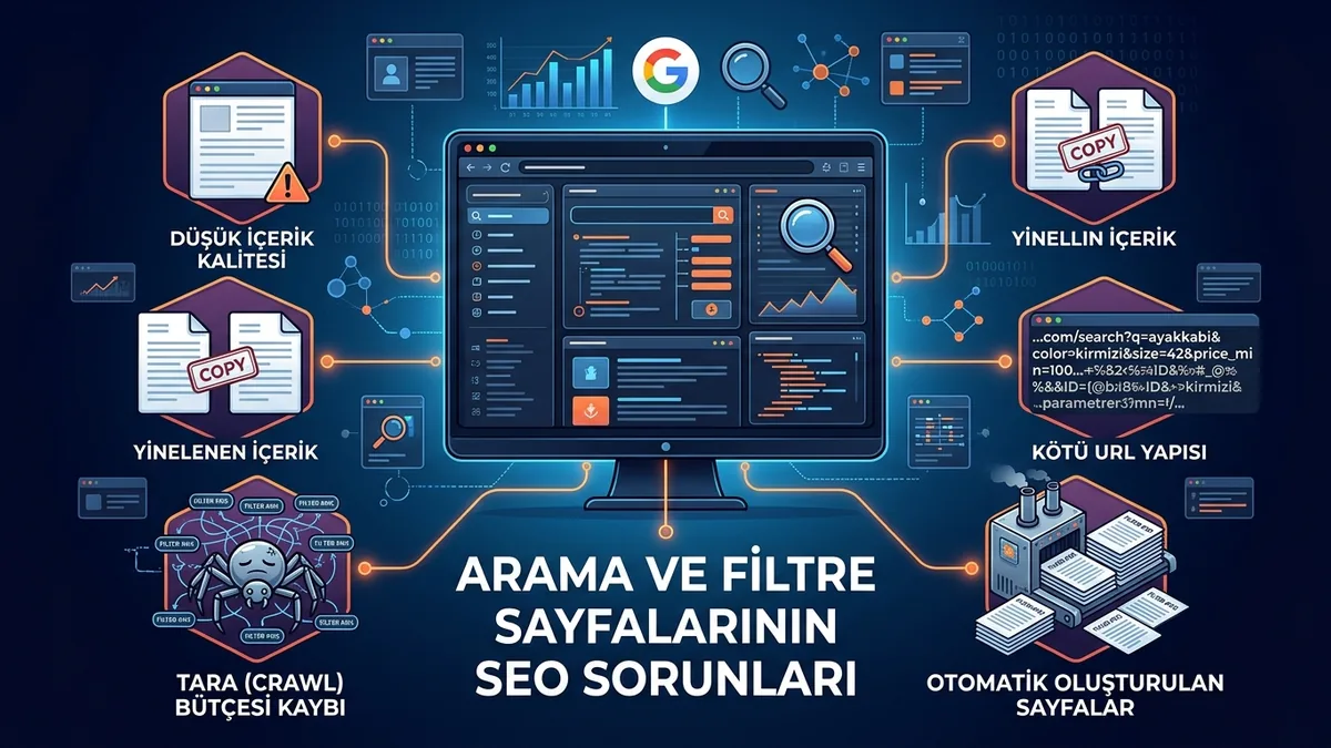 Filtre ve arama sayfalarının SEO sorunları