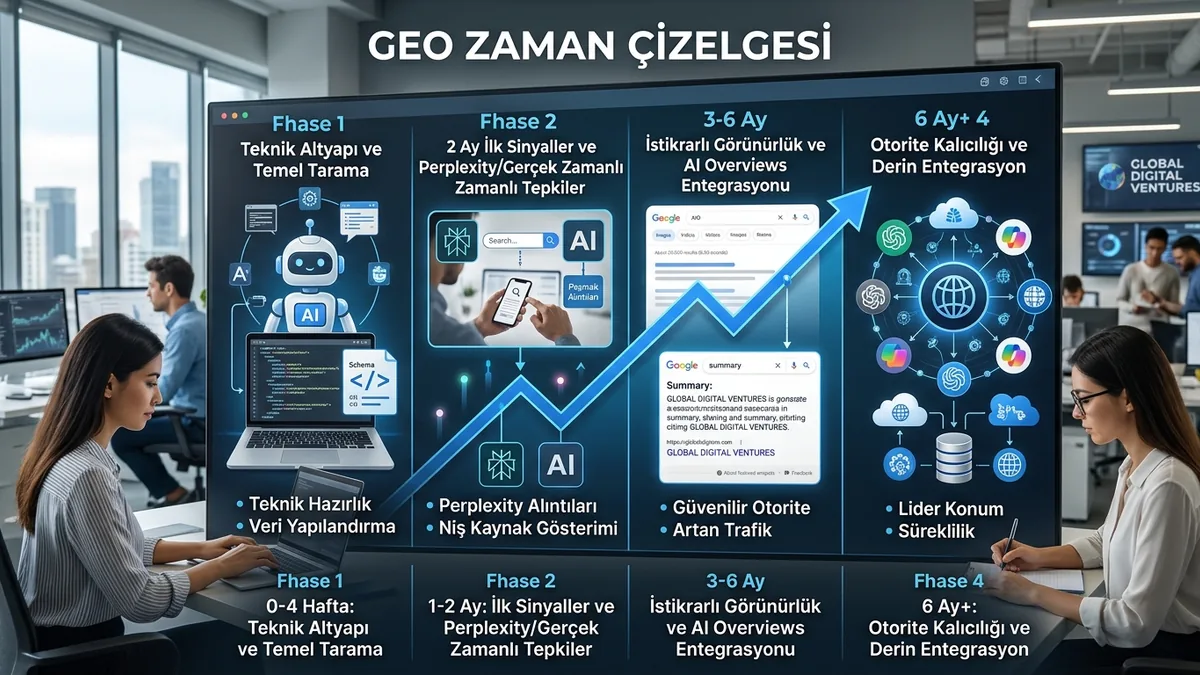 GEO Ne Zaman Sonuç Verir? Yapay Zekâda Ay Ay Görünürlük Takvimi