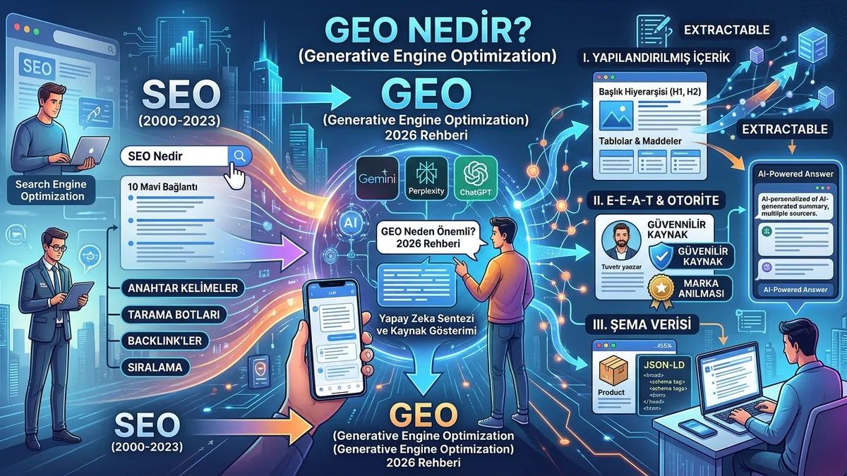 GEO Nedir? Generative Engine Optimization Rehberi (2026)