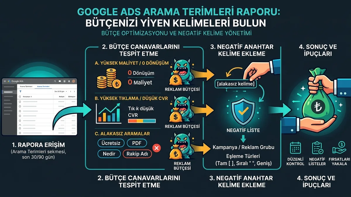 Arama Terimleri Raporu ile Bütçenizi Tüketen Aramaları Engelleyin