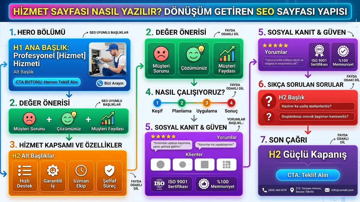 Hizmet Sayfası SEO Rehberi: Dönüşüm Getiren Sayfa Nasıl Yazılır?