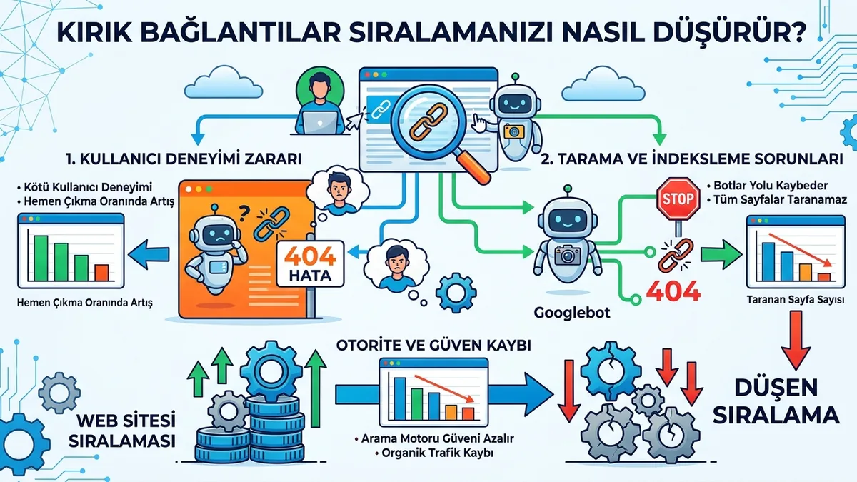 Kırık bağlantılar sıralamanızı nasıl düşürür?