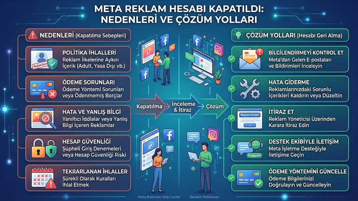 Meta reklam hesabı kapatıldı: nedenleri ve çözüm yolları