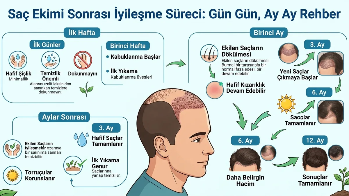 Saç Ekimi Sonrası İyileşme Süreci: Gün Gün, Ay Ay Rehber