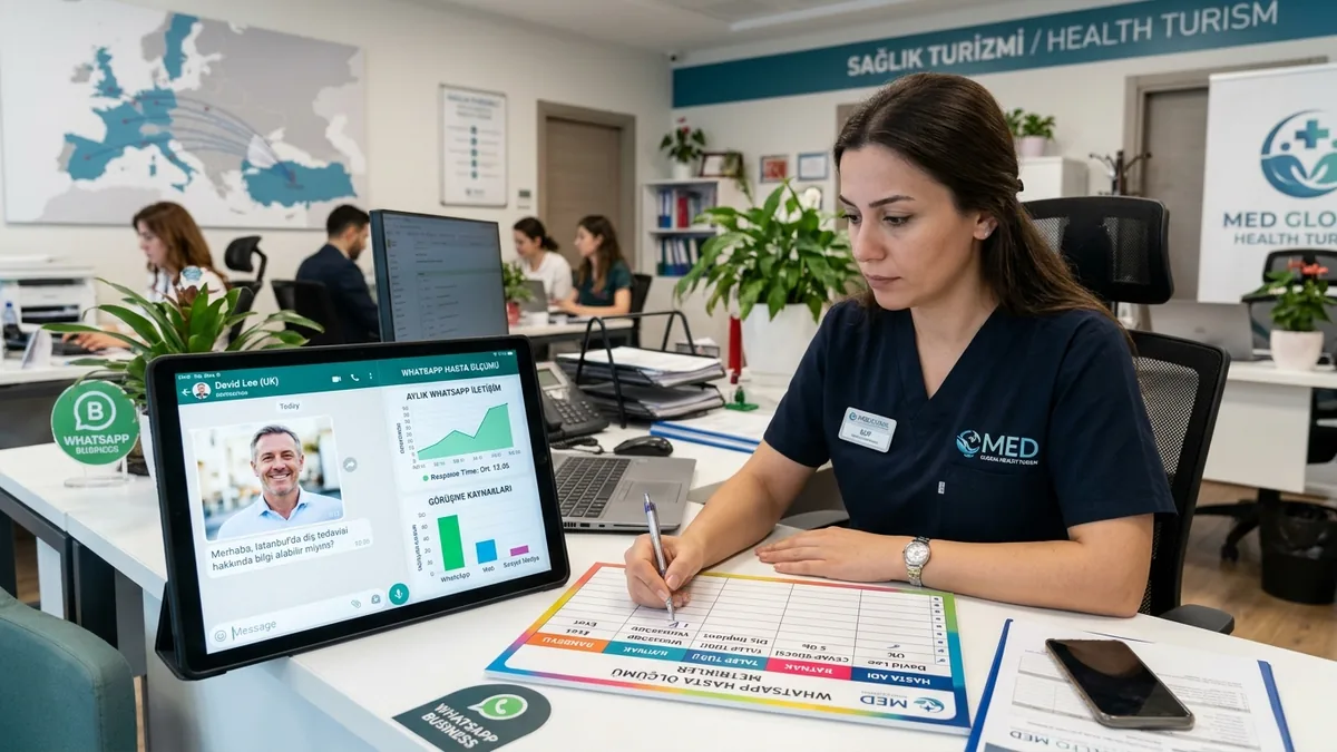 Sağlık turizminde WhatsApp'tan gelen hastayı ölçmek