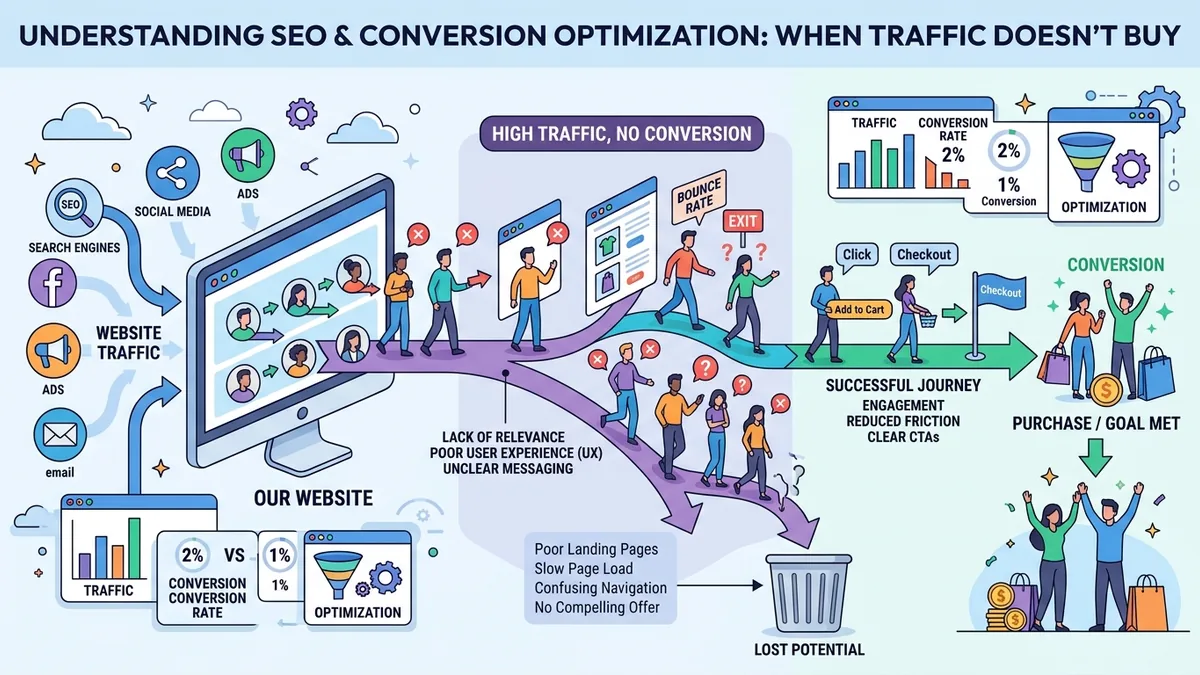 SEO'da dönüşüm: trafik var ama müşteri yok, neden?