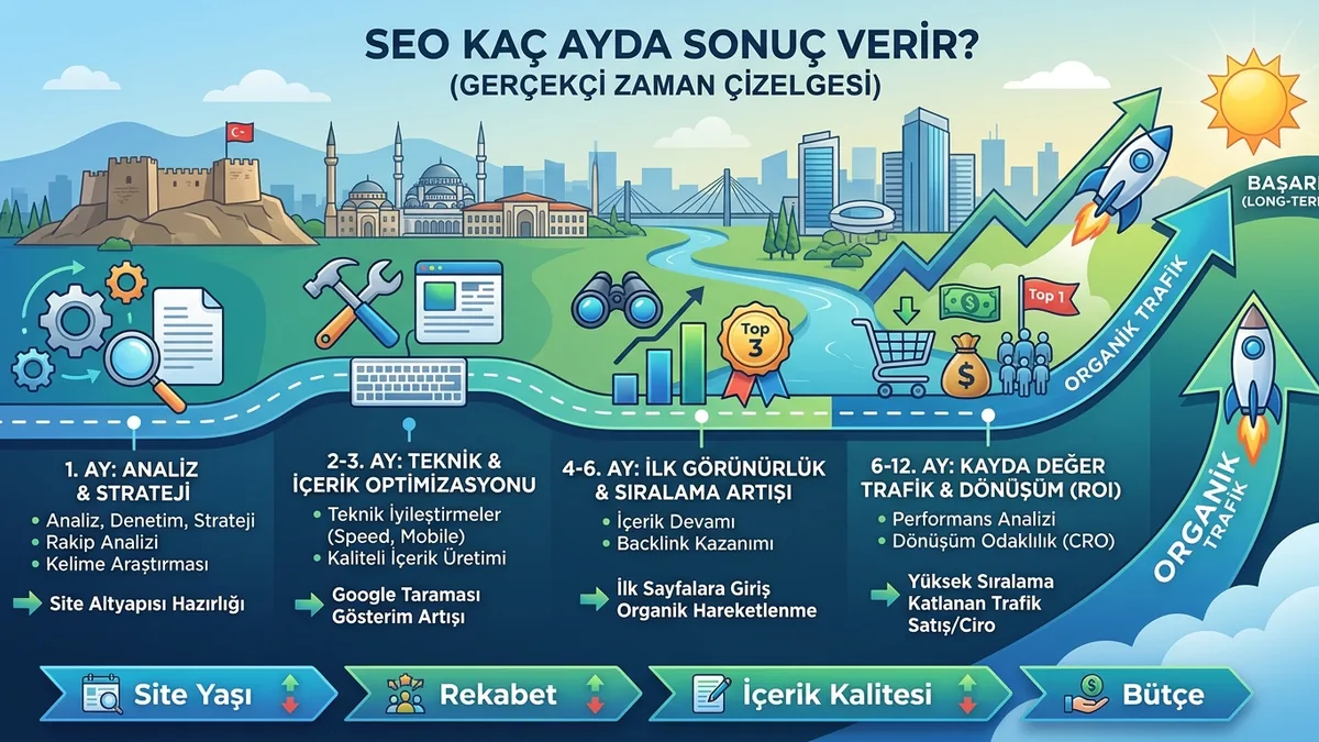 SEO kaç ayda sonuç verir? Gerçekçi zaman çizelgesi