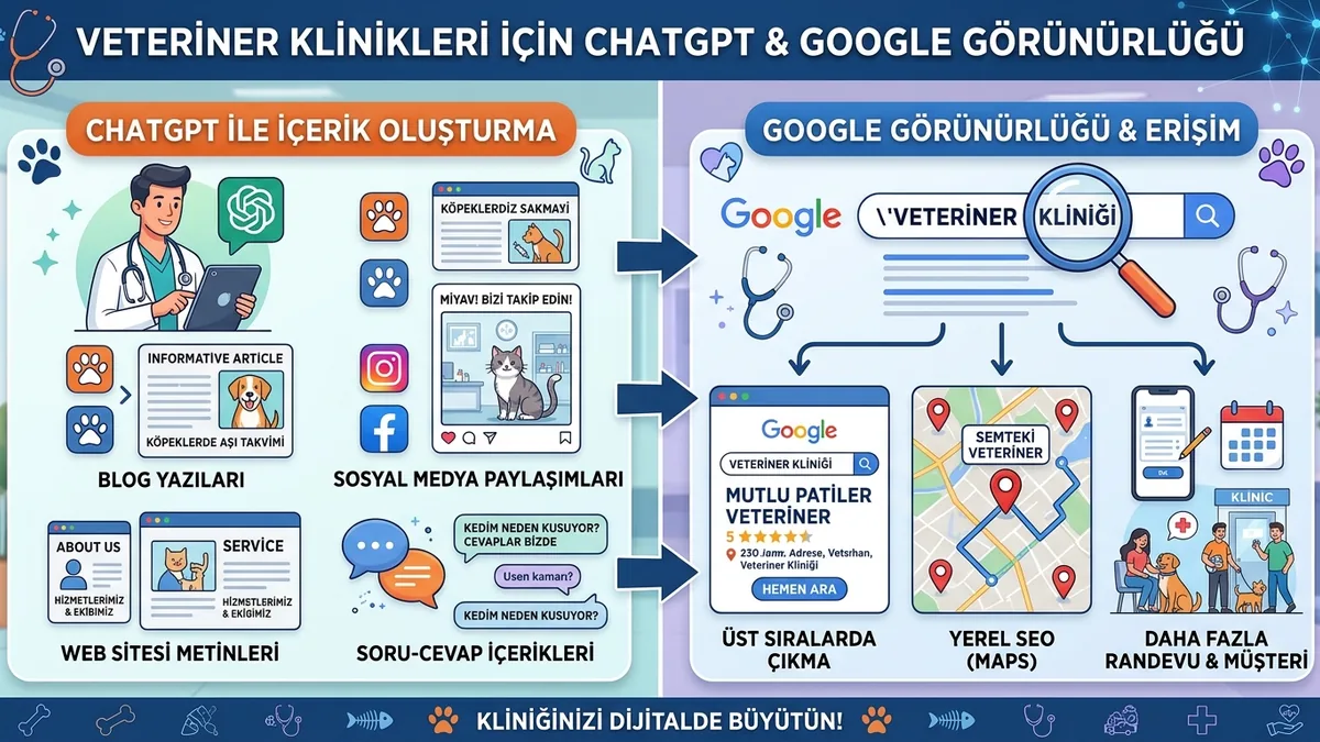 Veteriner Klinik SEO ve ChatGPT Önerilerinde Çıkma Rehberi