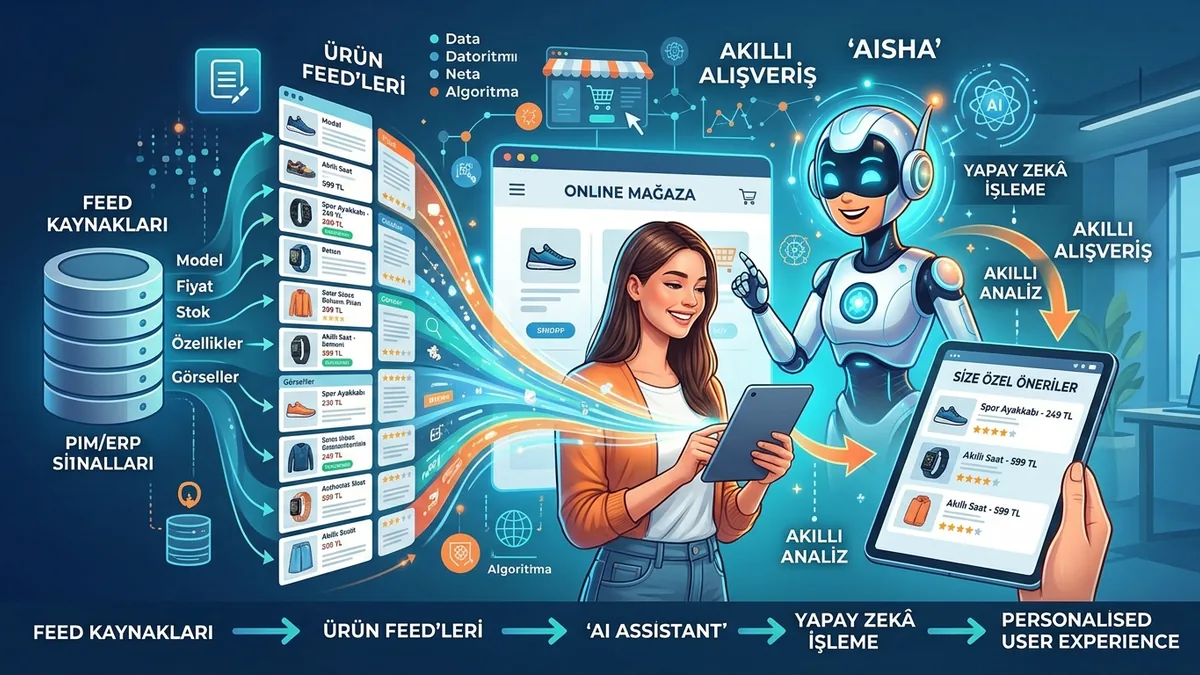 Yapay zekâ alışveriş asistanları ve ürün feed'leri