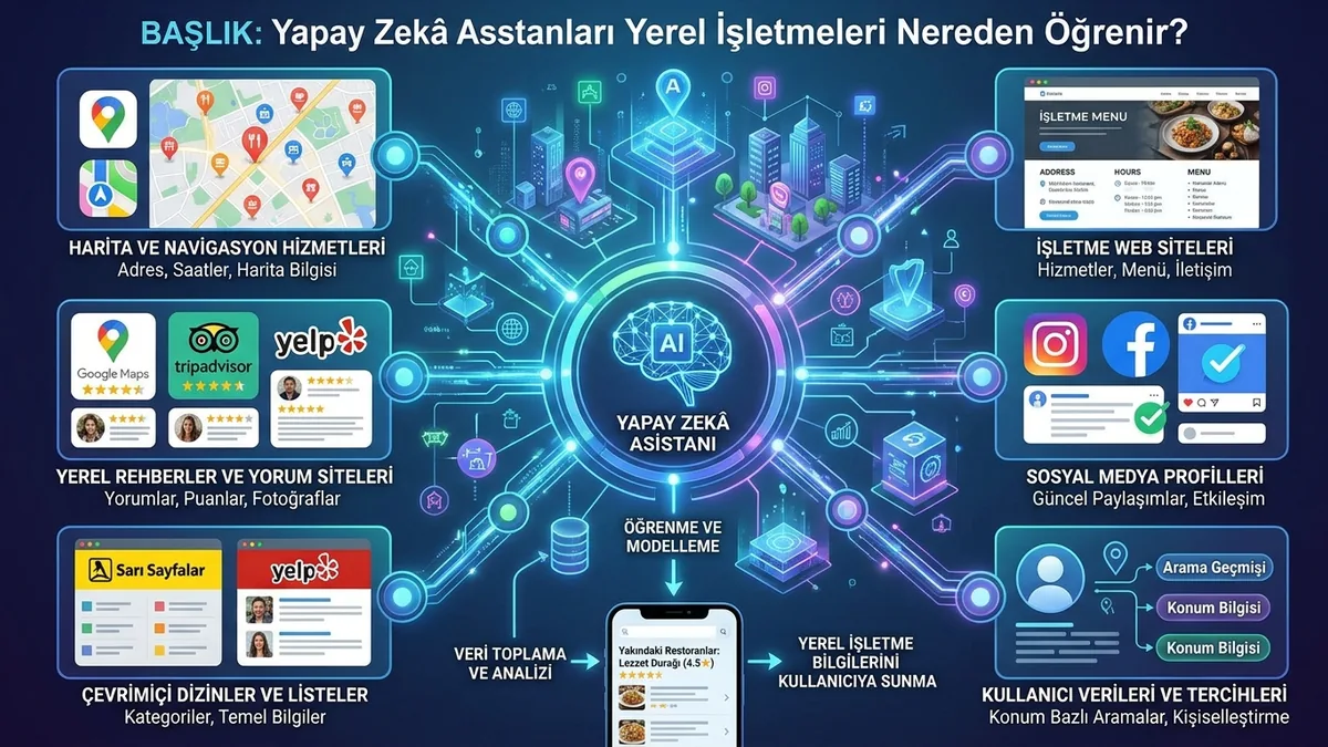 Yapay zekâ asistanları yerel işletmeleri nereden öğrenir?