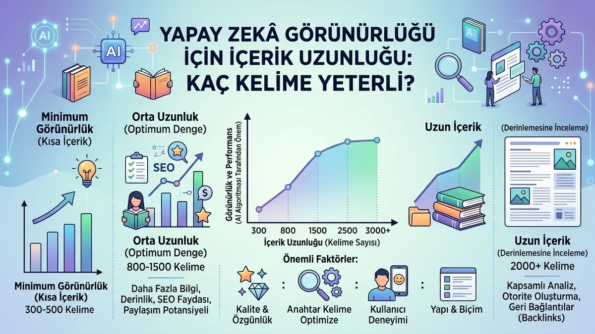 Yapay zekâ görünürlüğü için içerik uzunluğu: kaç kelime yeterli?