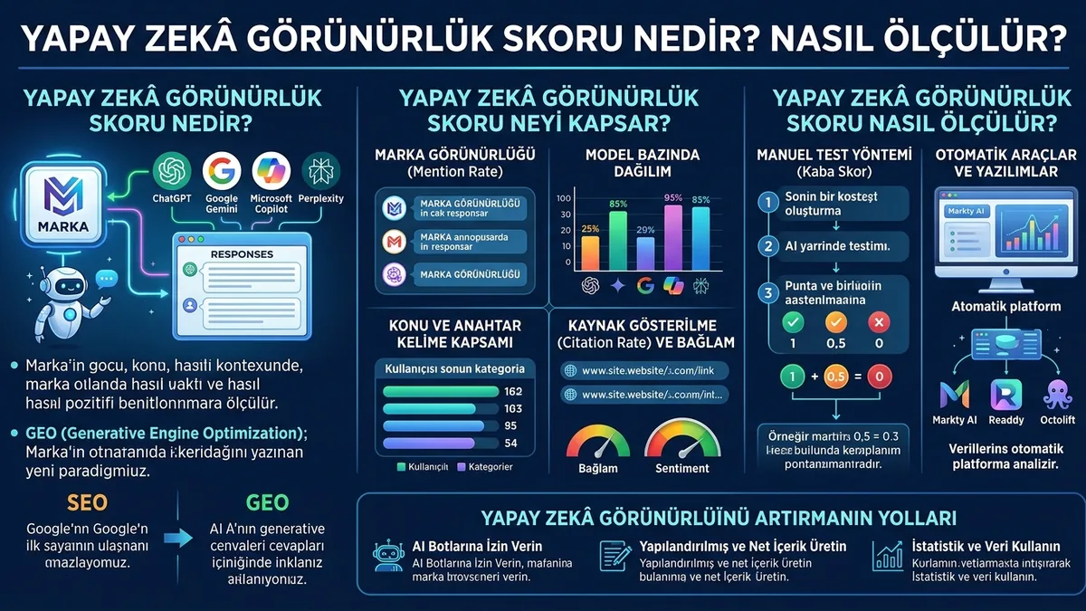 Yapay zekâ görünürlük skoru nedir, nasıl ölçülür?