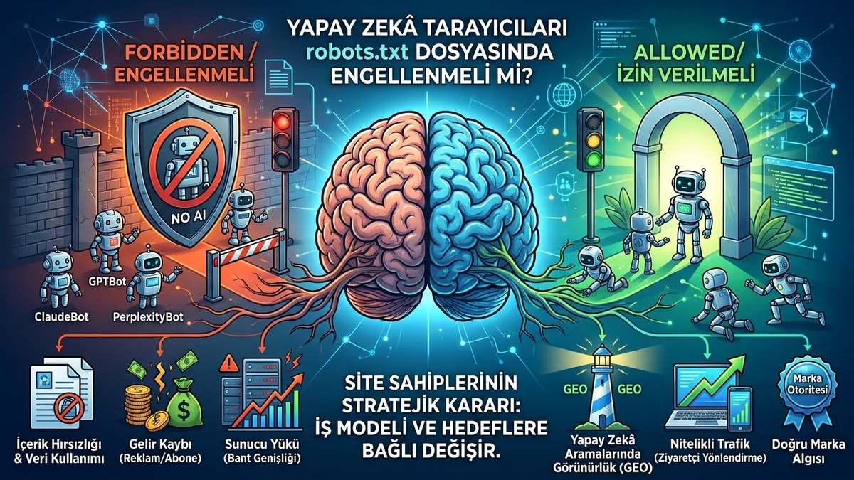 Yapay Zekâ Tarayıcıları robots.txt İçinde Engellenmeli mi?